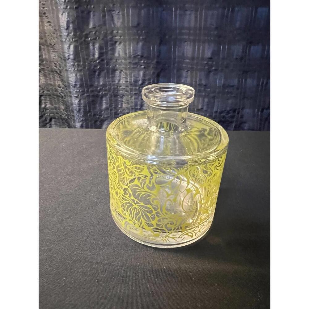 Reed Diffuser Bottle - Clear & Yellow Design